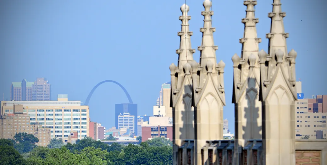 WU Skyline looking toward downtown STL