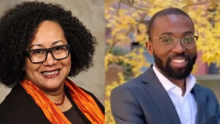 two headshots of professors Davis and Mbatha