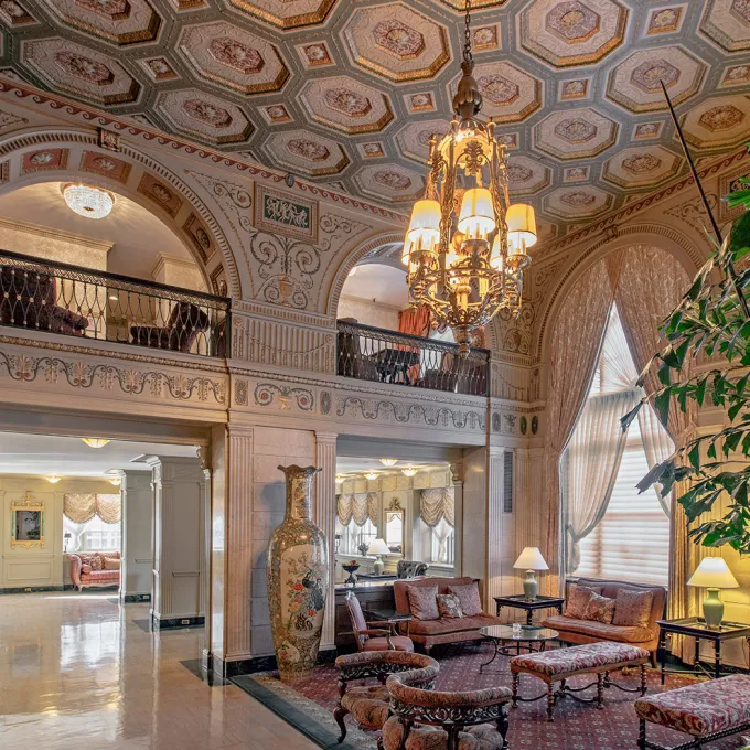 lobby of the Brown Hotel