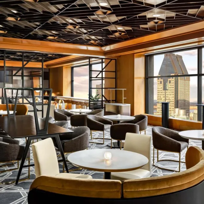 The lobby of the Sheraton Montreal